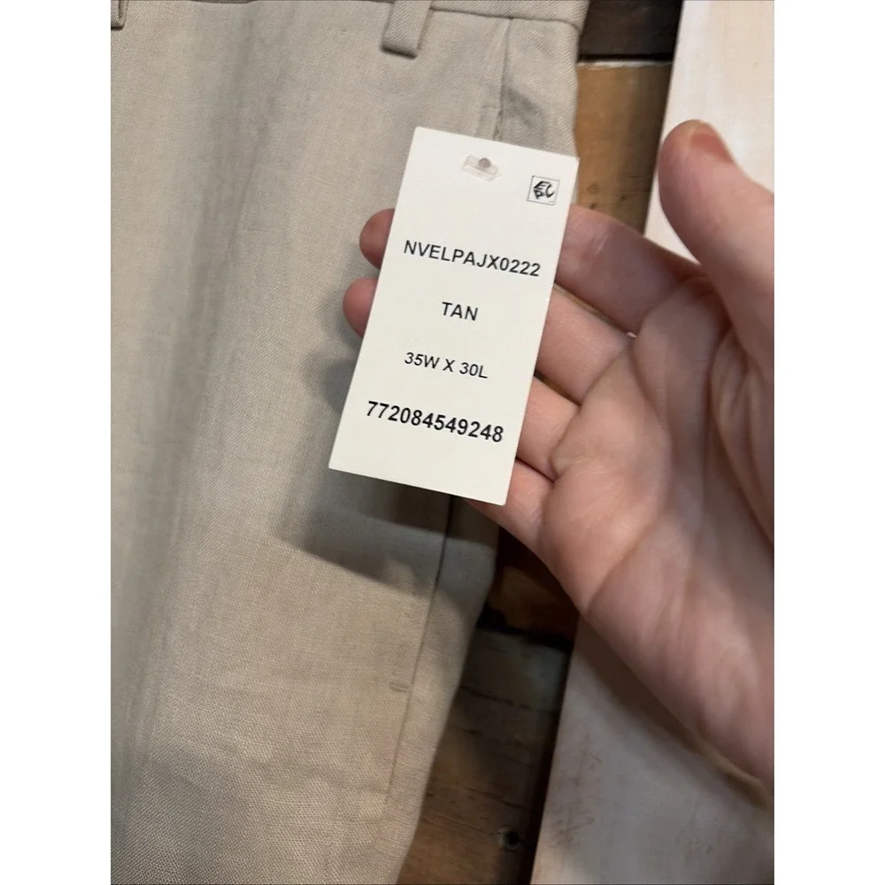Lauren Ralph Lauren Mens Neville Straight 100% Linen Dress Pants 35X30 - Picture 3 of 12